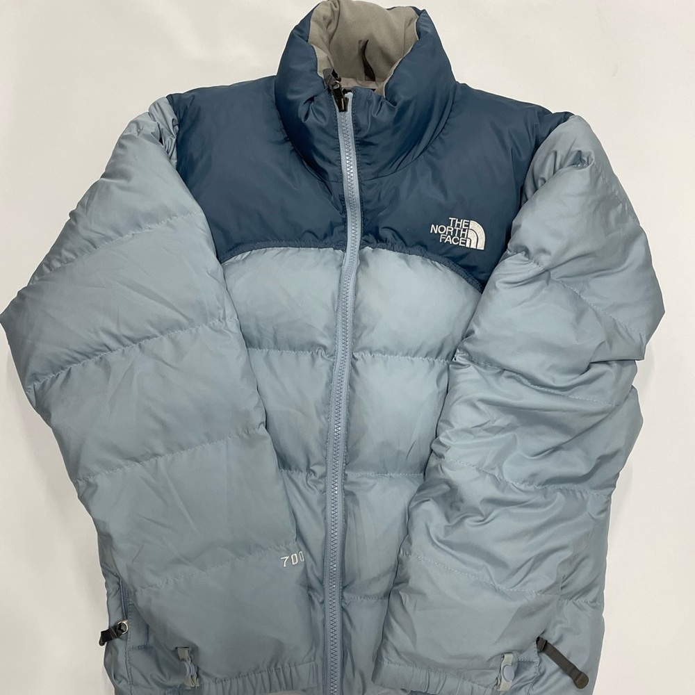 The North Face Womens 700 Blue Nuptse Puffer Jacket, Size Sp